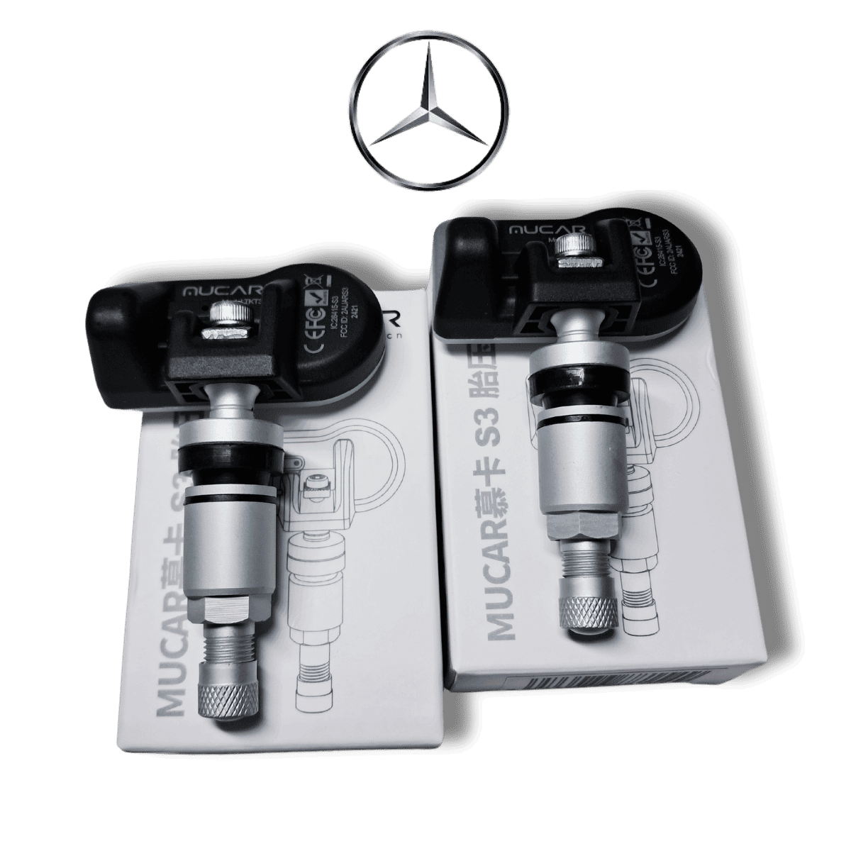 Padangų slėgio davikliai MERCEDES BENZ automobiliams