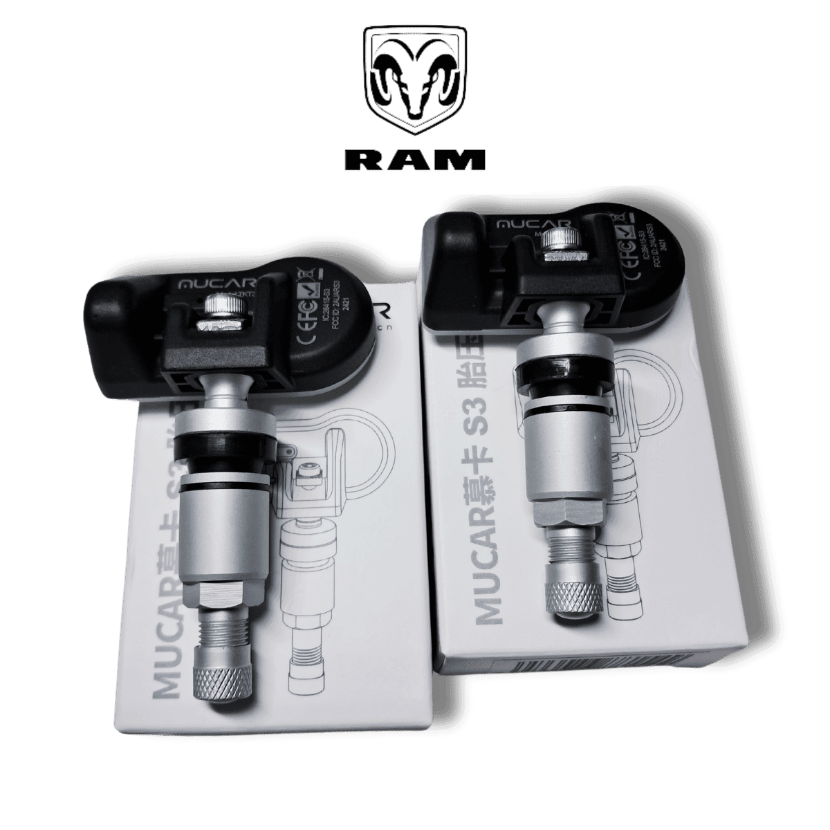 Padangų slėgio davikliai RAM automobiliams