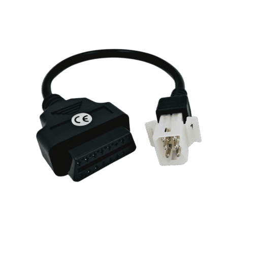 Motociklams Aprilia 6 pin į 16 pin OBD2 diagnostikos perėjimas su 6 ir 16 kontaktų jungtimis diagnostikai atlikti